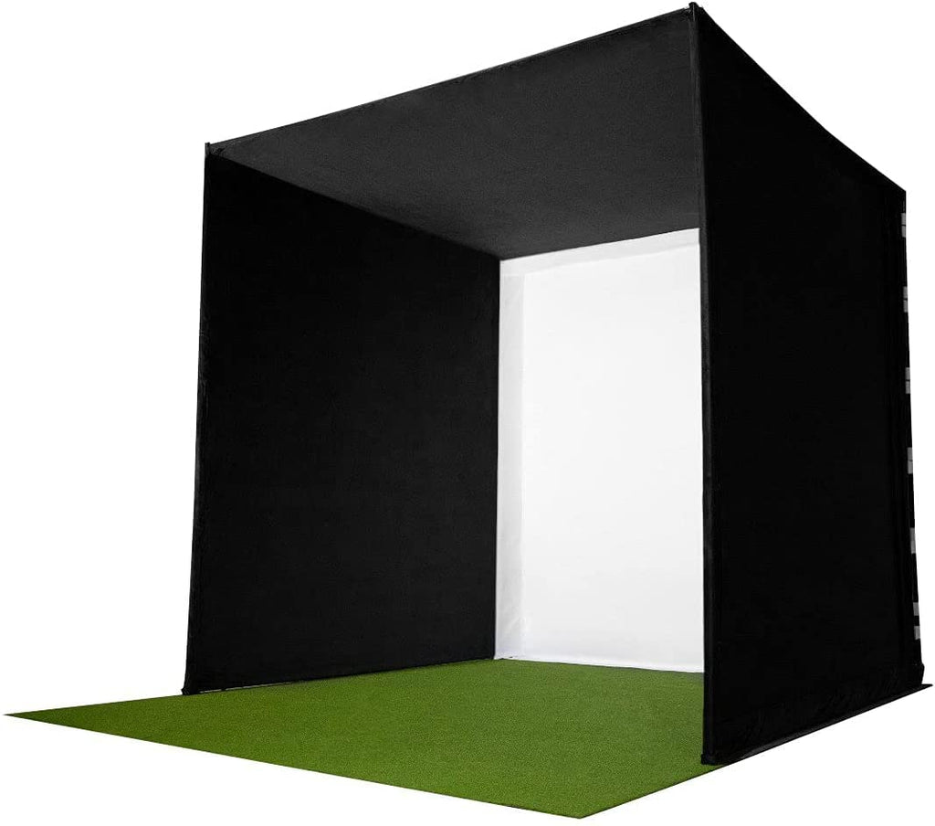 GolfBaysUK Optishot 2 Golf Simulator Bundle – You Get Deep Golf Enclosure, 1.5M X 1.5M Golf Mat, Optishot2 Golf Simulator - For Home - Train from Home