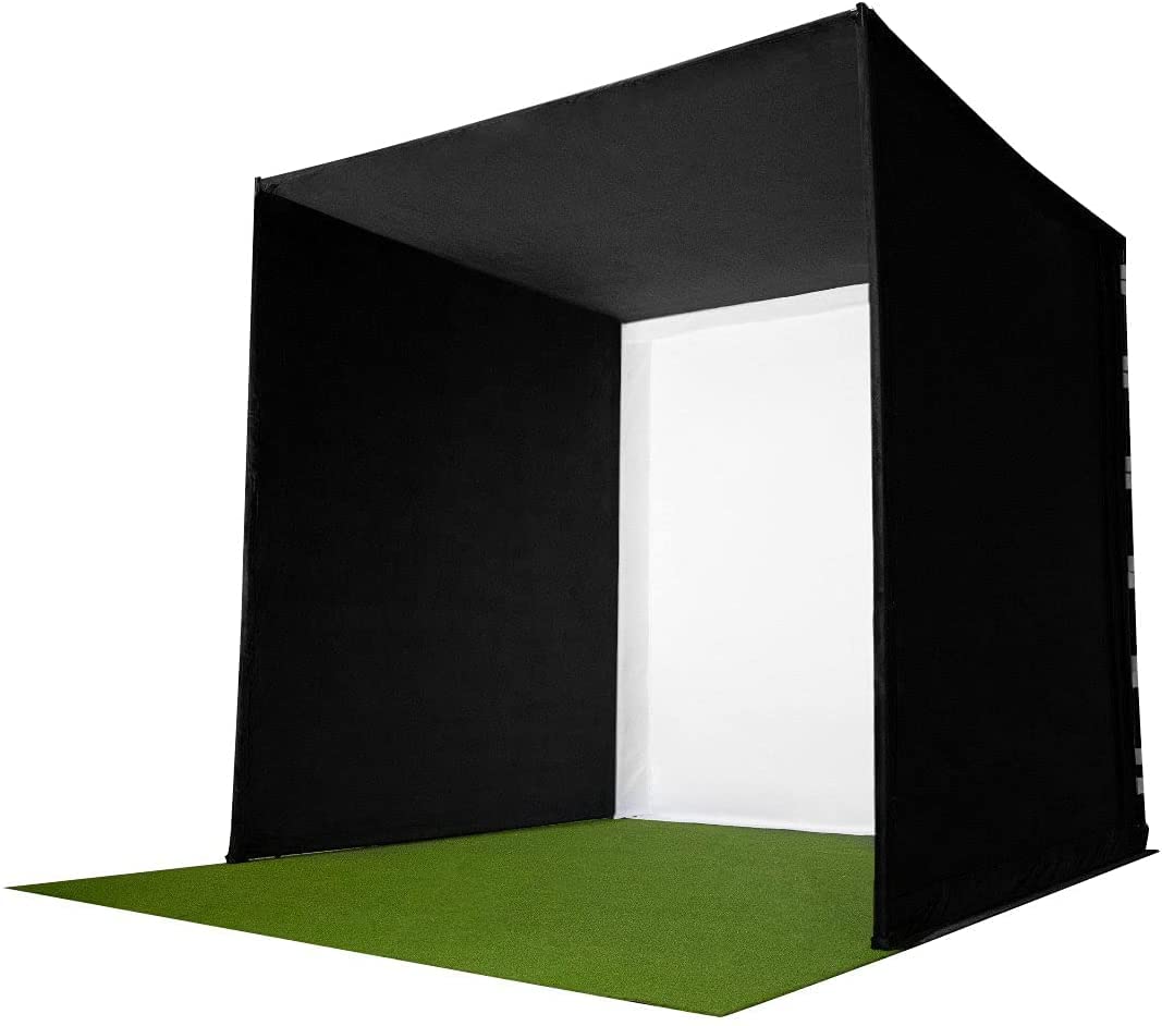 GolfBaysUK Optishot 2 Golf Simulator Bundle – You Get Deep Golf Enclosure, 1.5M X 1.5M Golf Mat, Optishot2 Golf Simulator - For Home - Train from Home