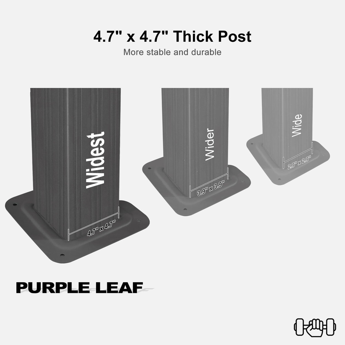 PURPLE LEAF Heavy Duty Garden Gazebo 3.65 x 4.85 m with Galvanised Steel Double Roof, Waterproof Metal Hardtop Gazebo with Side Curtain and Zipped Net