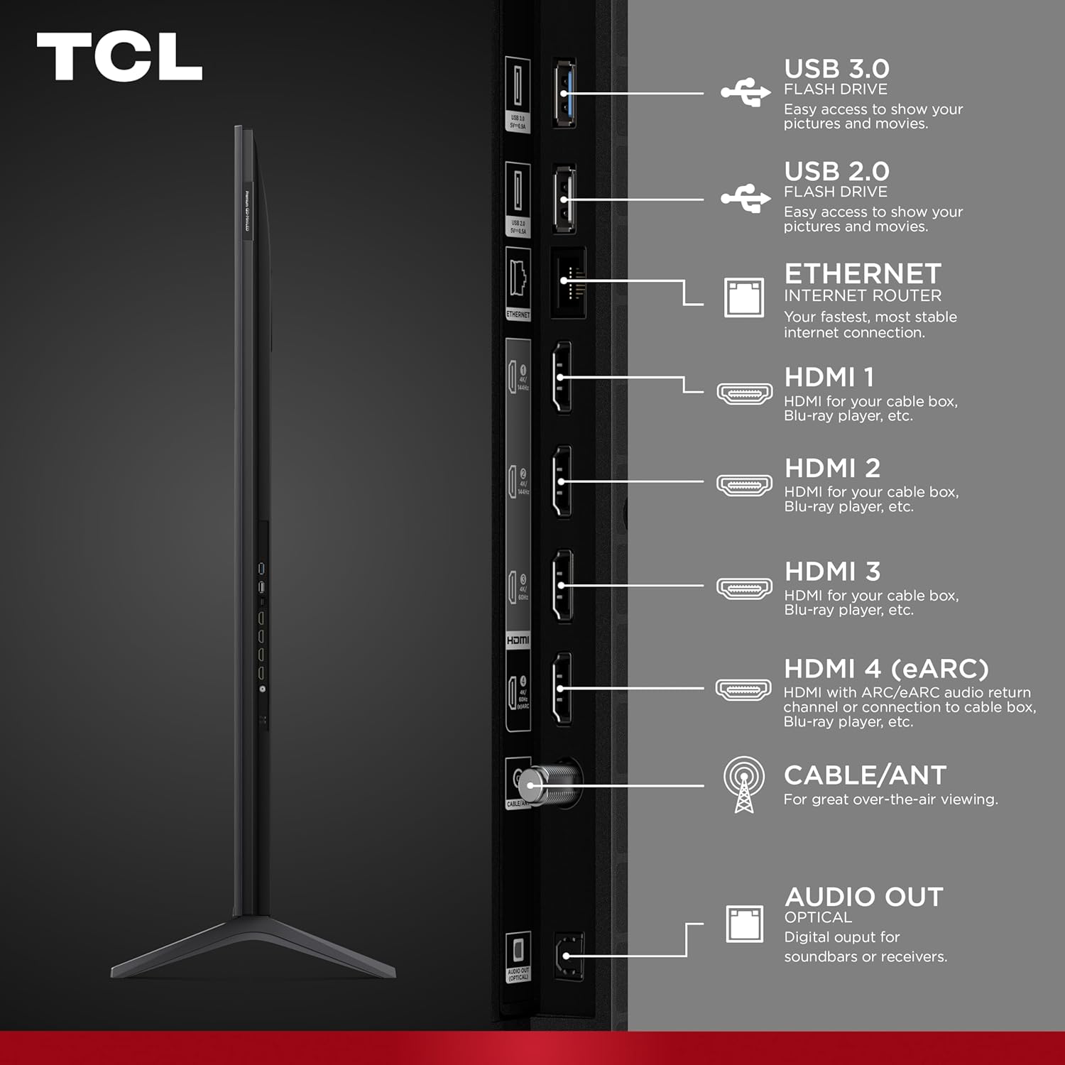 TCL 85-Inch QM64L Series | Mini LED QLED 4K HDR Gaming TV for Sports & Movies | 85QM64L, 2026 | 144Hz VRR, Dolby Vision Atmos, Alexa+ Voice Remote
