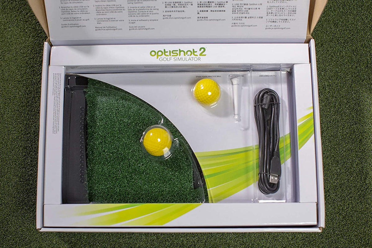 GolfBaysUK Optishot 2 Golf Simulator Bundle – You Get Deep Golf Enclosure, 1.5M X 1.5M Golf Mat, Optishot2 Golf Simulator - For Home - Train from Home