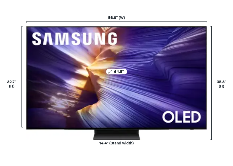 Samsung - 65” Class S90F Series OLED 4K UHD SamsungVision AI Smart Tizen TV (2025)